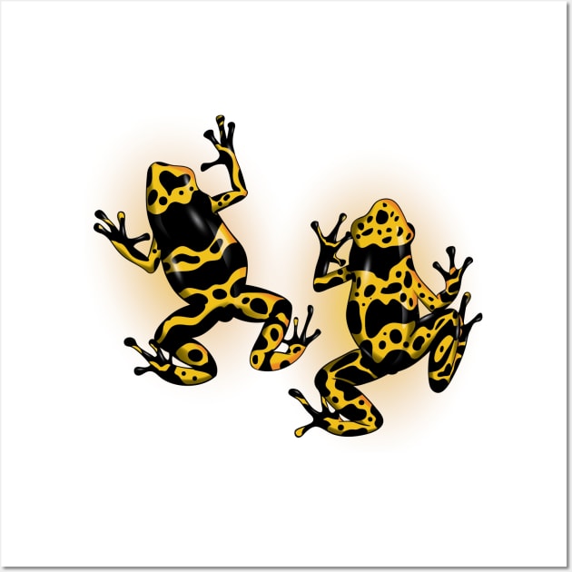 Yellow Banded Poison Dart Frog Wall Art by CandyUPlanet